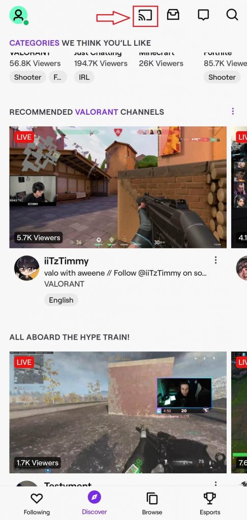 Chromecast Twitch Videos Using Android/iPhone