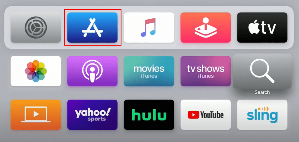Click App Store on Apple TV