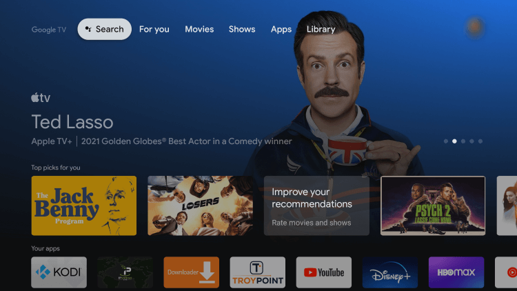 Select Search - Paramount Plus on Chromecast with Google TV