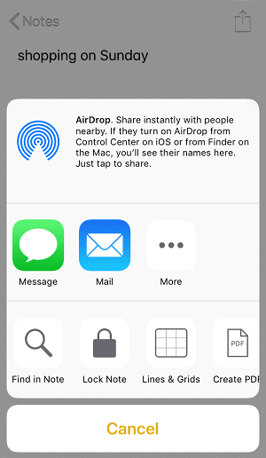 Transfer Notes From iPhone to Computer Using Airdrop