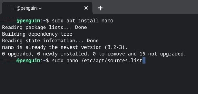 Nano editor command