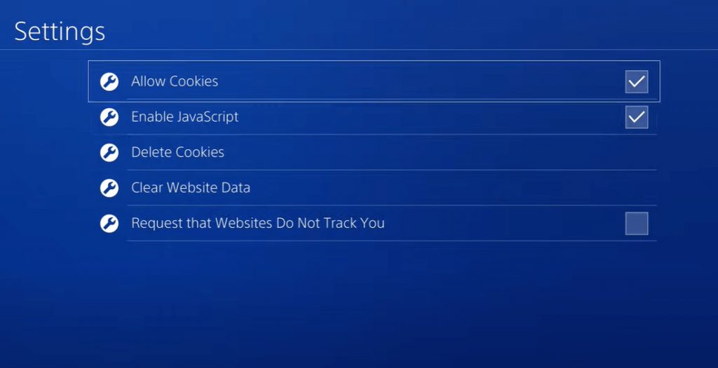 Click Delete Cookies - Jailbreak PS4