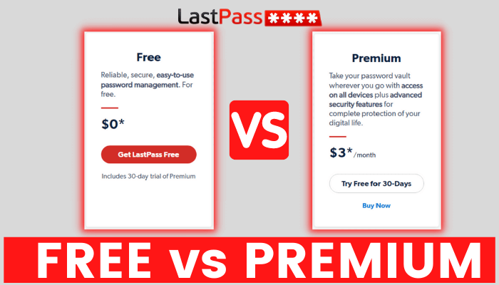 LastPass Premium vs Free
