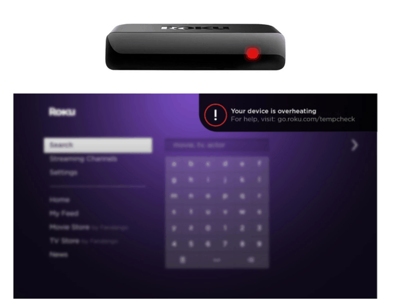 Roku overheating alert