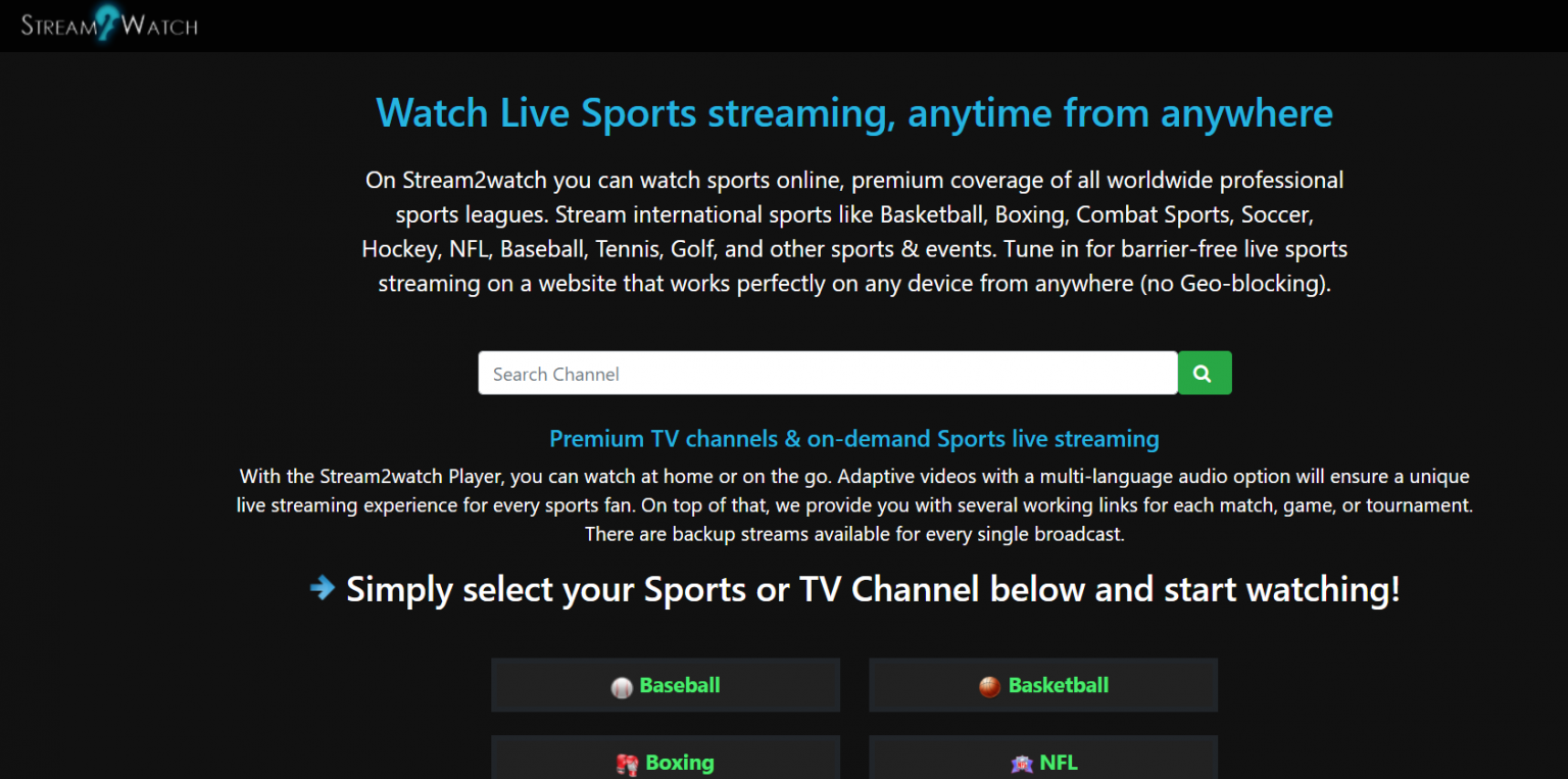 stream2watch live tv