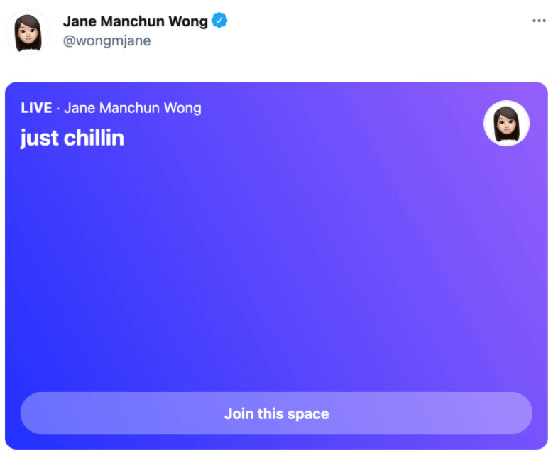 Click Join this Space - Twitter Spaces