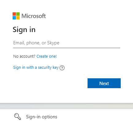 sign in to Outlook account