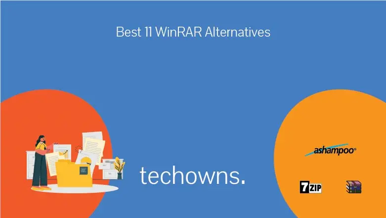 Featured Image with blog title - Best 11 WinRAR alternatives