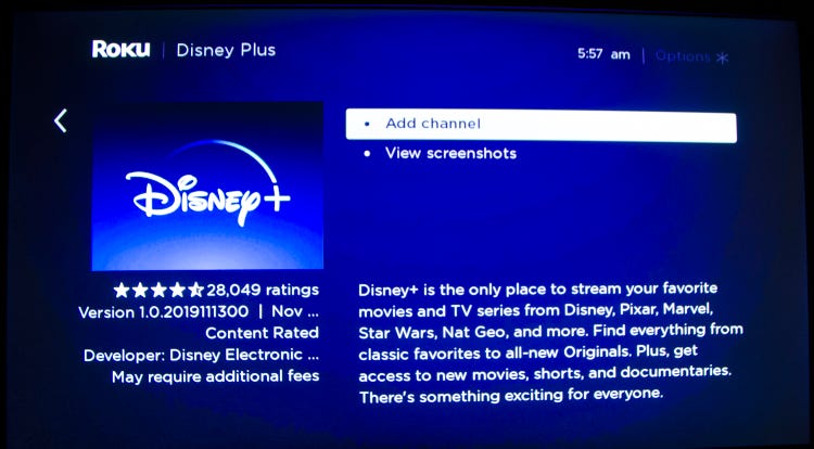 Disney Plus on JVC Roku TV