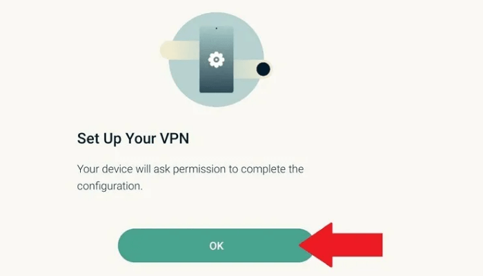 click ok - ExpressVPN on Google TV