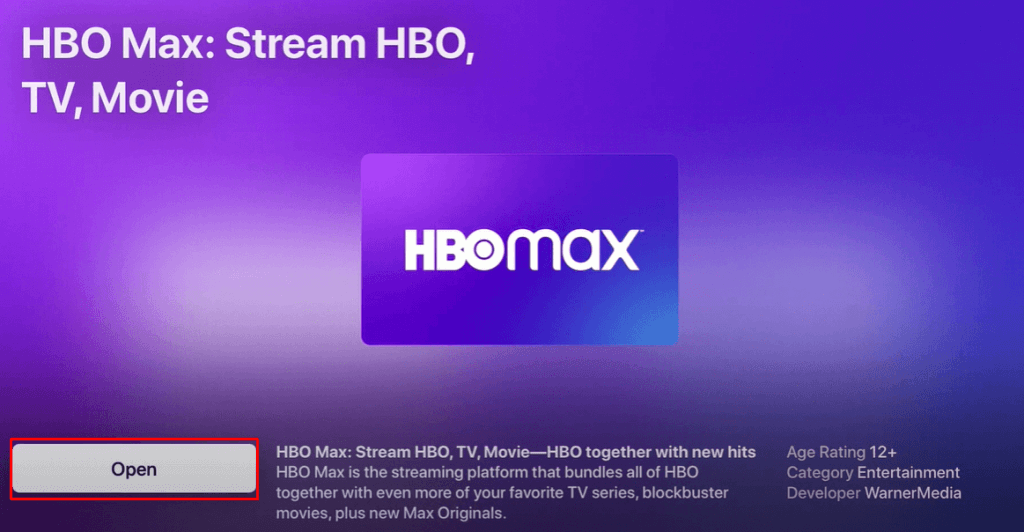 Open HBO Max - Friends Reunion on Apple TV