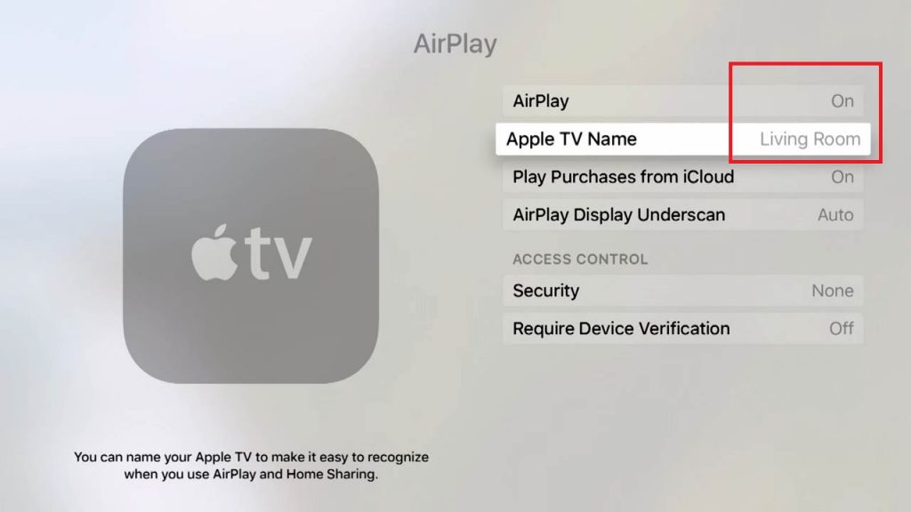 turn on airplay -Google Play Movies on Apple TV