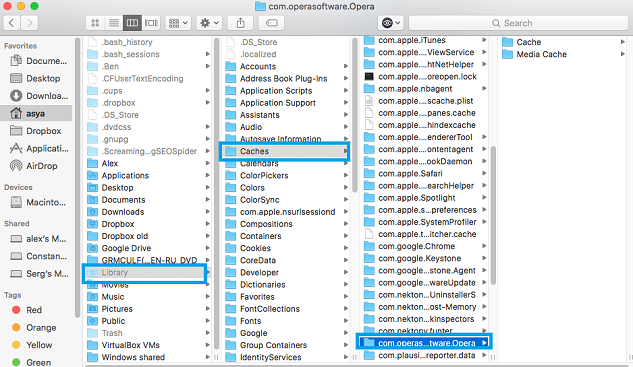 Remove Opera from Mac Manually