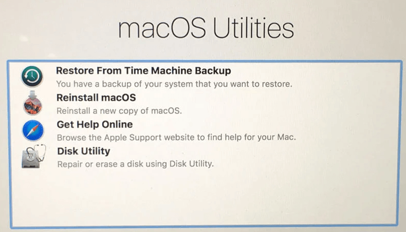 Choose Disk Utility - How to Reset Mac
