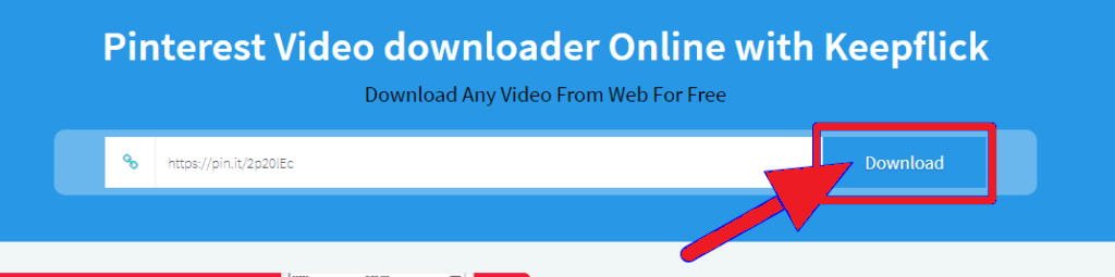 click Download - How to save Videos from Pinterest
