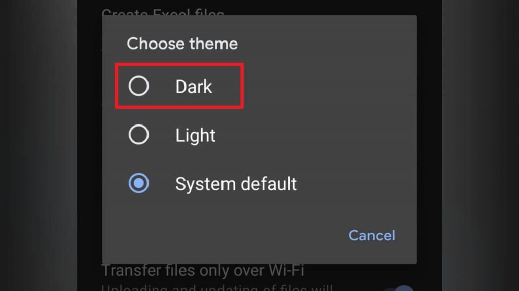 tap Dark - Microsoft Office Dark Mode