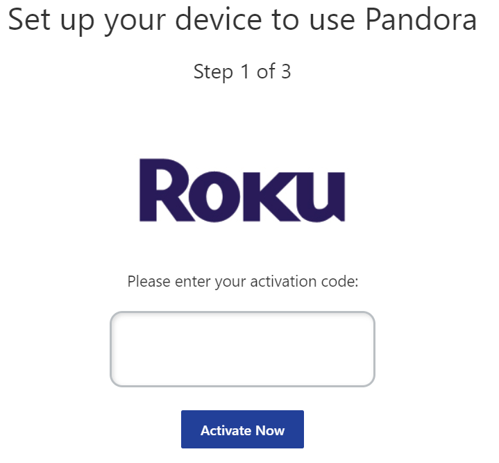 Activate Pandora on Roku