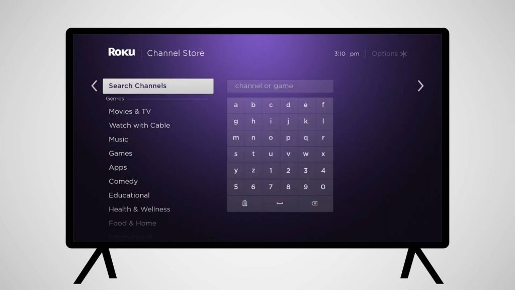 search channels - VH1 Roku