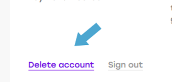 click Delete account