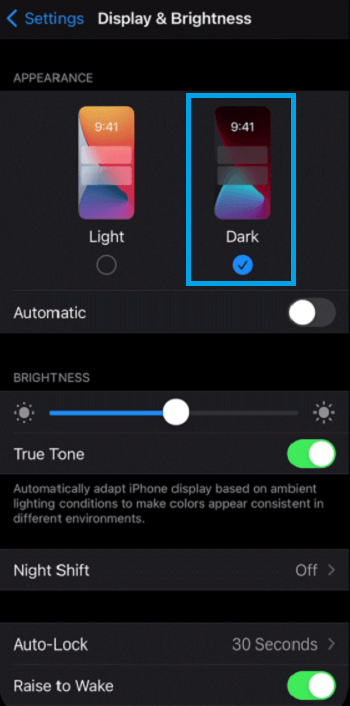 Dark Mode on iOS