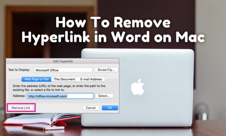 how to remove hyperlink mac