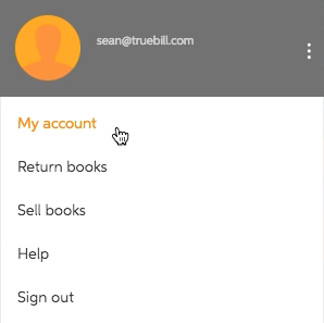 Select My account to cancel Chegg 