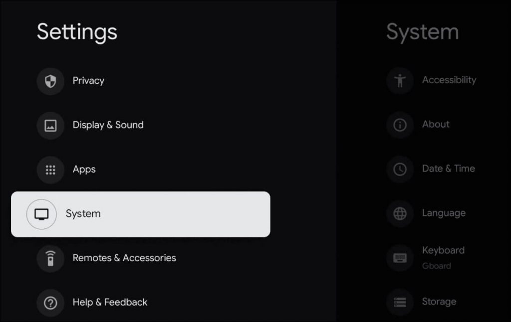 click System - how to change screensaver on Google TV