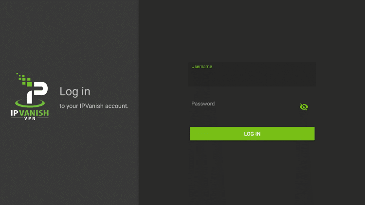 Configure IPVanish on Google TV