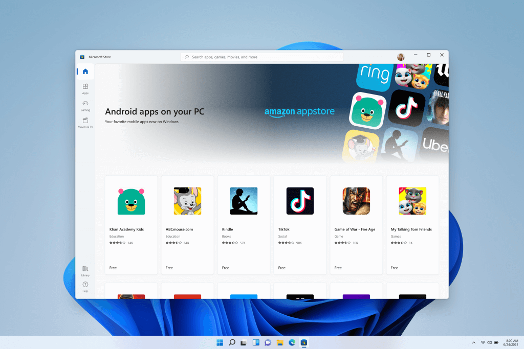 Android apps on Microsoft Store