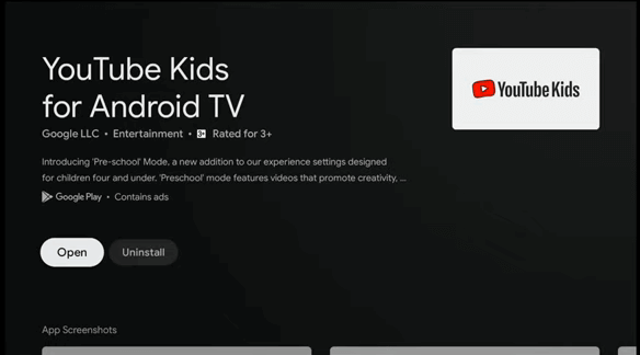 YouTube Kids on Google TV