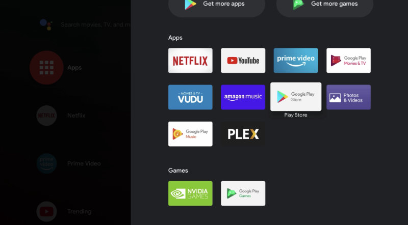 Chrome on NVIDIA Shield TV- Apps Section