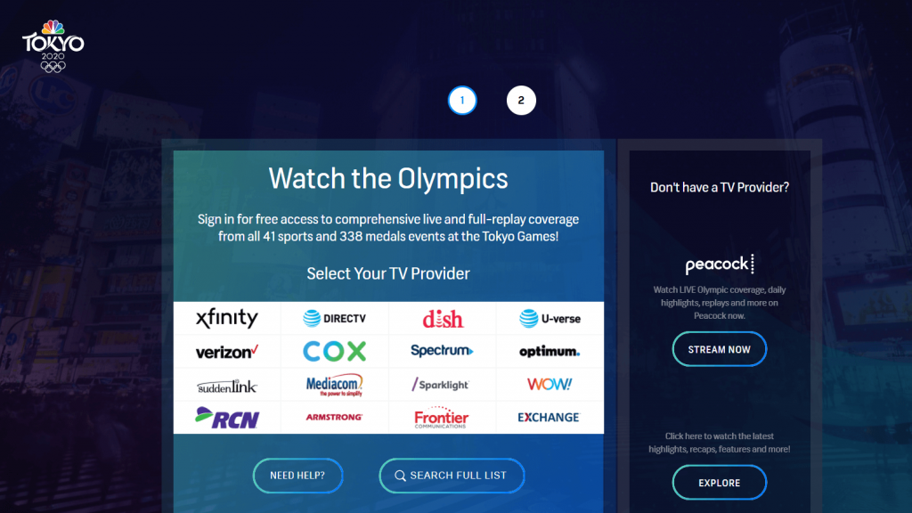 NBC Olympics site