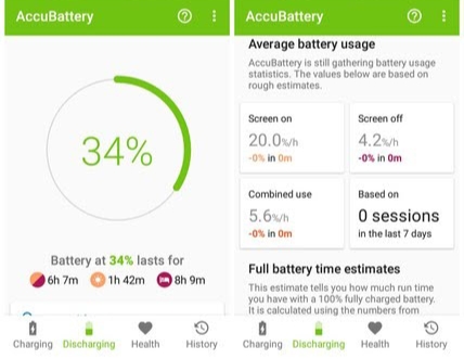 check battery health using AccuBattery