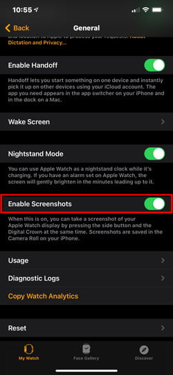 Enable Screenshot Feature