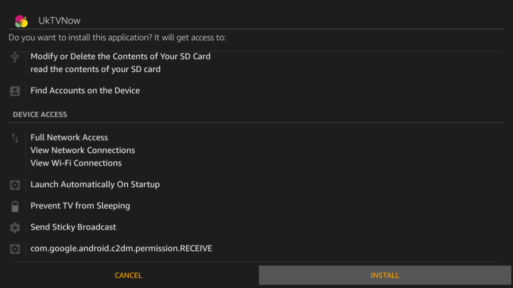 Install UkTVNow on Firestick