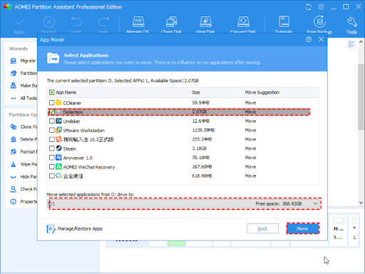 AOMEI Partition - Change Steam Install Location