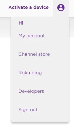 Cancel Subscription on Roku: click My Account.