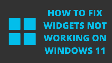 How to Fix Widgets not Working on Windows 11