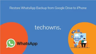Featured image of article with title written on top 'Restore WhatsApp Backup from Google Drive to iPhone'