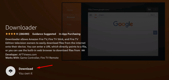 Install Downloader on Firestick