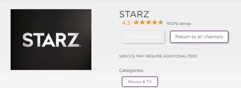 search for Starz app.