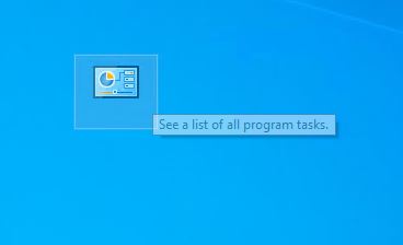 God Mode folder on Windows 10