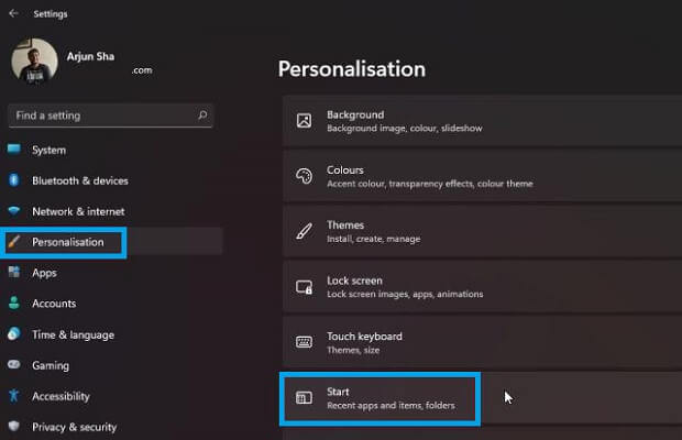 Customize the Windows 11 Start Menu by Tuning Recommendations 