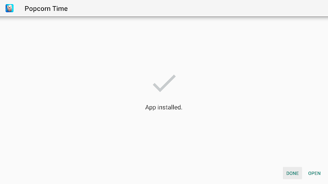Launch Popcorn Time on Android TV