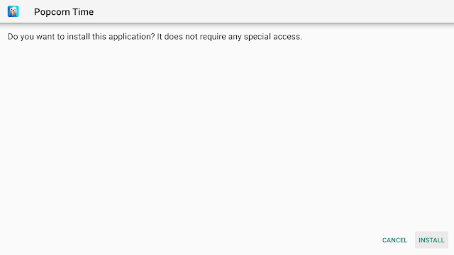 Install Popcorn Time on Android TV