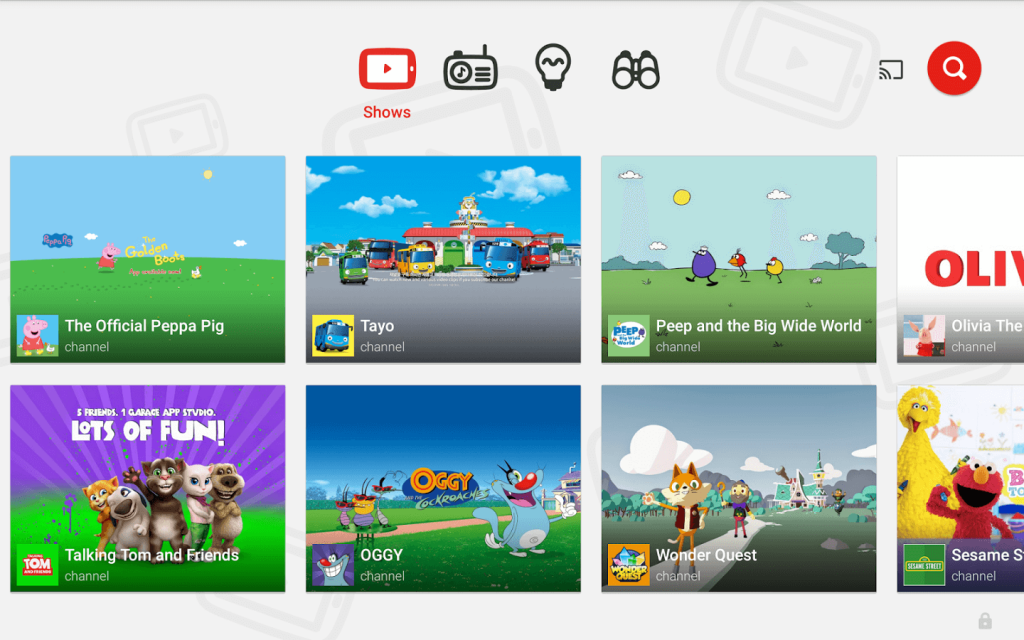 Youtube Kids on Android TV