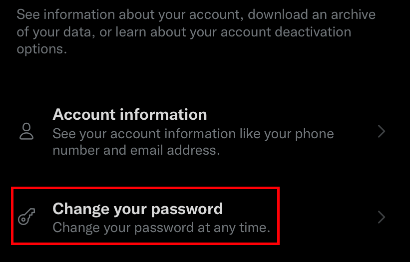 How to Change Twitter Password