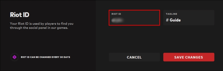 Clear current Riot ID