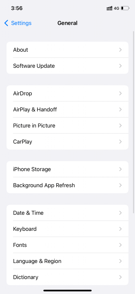 Select About in the General Settings to check iOS version