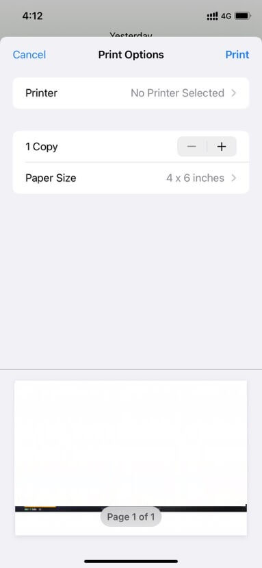 Select Print - Convert Photo to PDF in iPhone